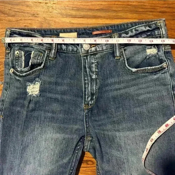 Pilcro Anthropologie Straight Leg Distressed‎ Jeans, Size 26 - Picture 6 of 13